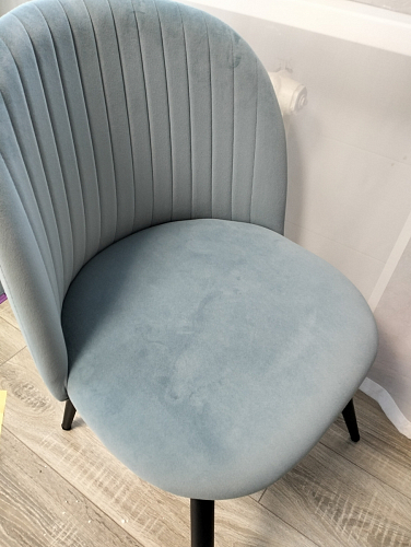 Стул на металлокаркасе Gabi 1 light blue / black / gold фото покупателя 767