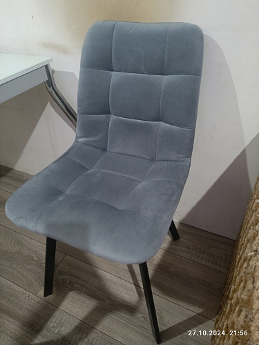 Стул на металлокаркасе Чилли черный / зеленый фото покупателя 532