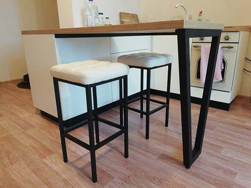 Барный стул Лофт микровелюр катания изумруд / черный матовый фото покупателя 88