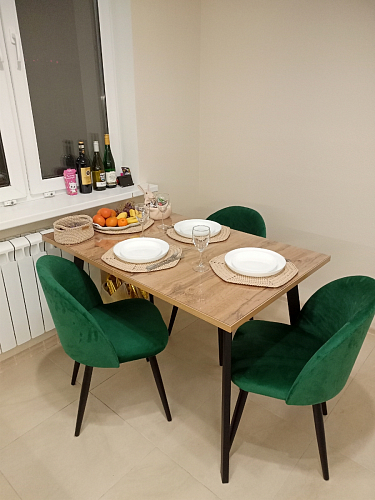 Стол раскладной Колон Лофт 120 32 мм дуб галифакс табако / черный матовый фото покупателя 126