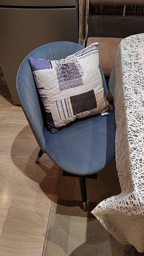 Стул на металлокаркасе Gabi 1 light blue / black / gold фото покупателя 281