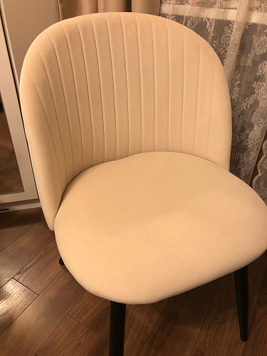 Стул на металлокаркасе Gabi dark beige / black / silver фото покупателя 782