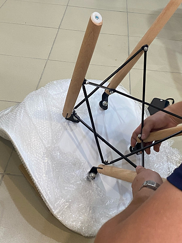 Пластиковый стул Eames PC-015 желтый фото покупателя 413