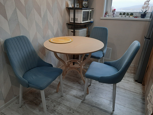 Стул на металлокаркасе Kora dark gray / black фото покупателя 244