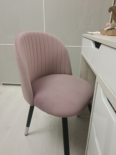 Стул на металлокаркасе Gabi 1 light blue / black / gold фото покупателя 380