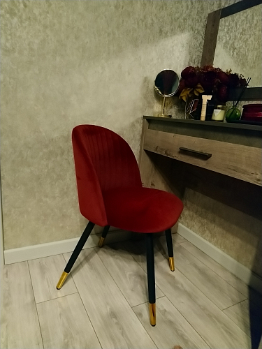 Стул на металлокаркасе Gabi 1 line light blue / black фото покупателя 258