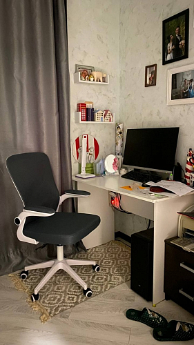 Компьютерное кресло Konfi gray / blue / white фото покупателя 35