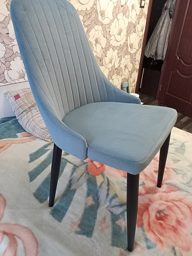 Стул на металлокаркасе Kora dark gray / black фото покупателя 100