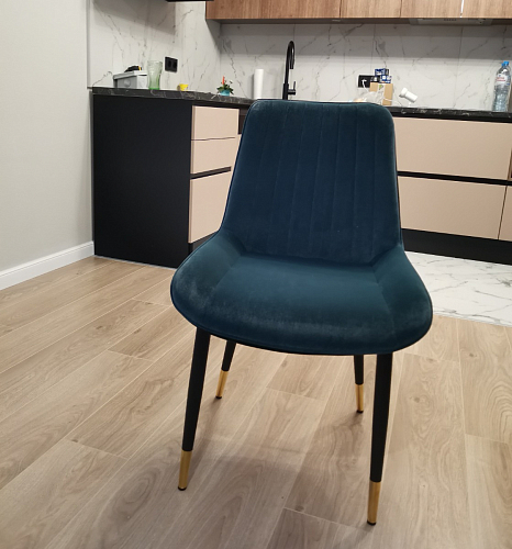 Стул на металлокаркасе Seda 1 latte / black / gold фото покупателя 20