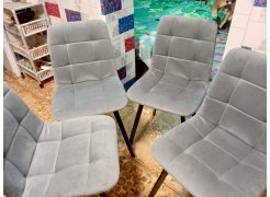 Стул на металлокаркасе Чилли синяя ткань / белый фото покупателя 509