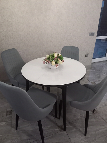 Стул на металлокаркасе Kora green / black фото покупателя 152