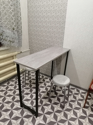 Барная стойка Дилан Лофт 120х60х90 бетон фото покупателя 92