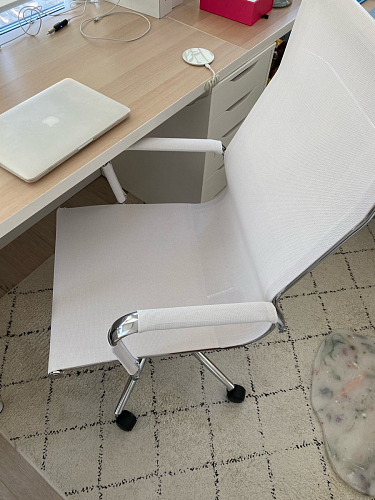 Компьютерное кресло Reus белая сетка / хром фото покупателя 33