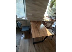 Стол Лота Лофт 140 25 мм черный матовый / бетон фото покупателя 413