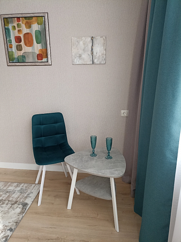 Стул на металлокаркасе Чилли синяя ткань / белый фото покупателя 1088