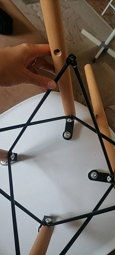 Пластиковый стул Eames PC-015 серо-голубой / дерево фото покупателя 31