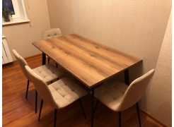 Стол Тринити Лофт 120 32 мм бетон / черный матовый фото покупателя 418