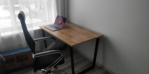 Деревянный стол Лота Лофт 140х80 дуб крафт табачный / черный матовый фото покупателя 137