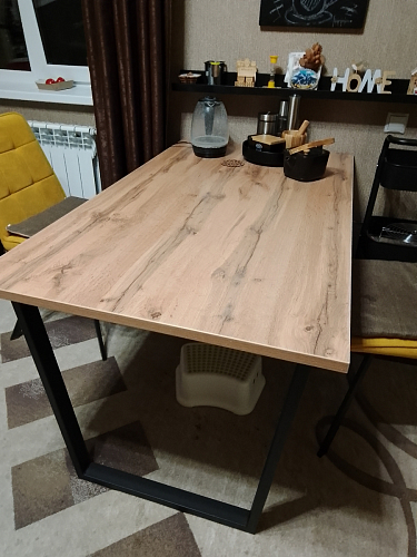 Деревянный стол Лота Лофт 140х80 белый матовый / бетон светлый фото покупателя 424