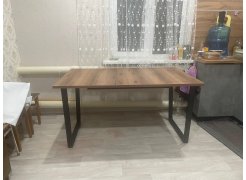 Стол Лота Лофт 140 25 мм черный матовый / бетон фото покупателя 782