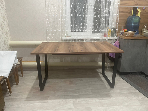 Стол Лота Лофт 140 25 мм черный матовый / бетон фото покупателя 782