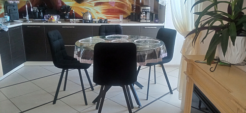 Стул на металлокаркасе Чилли К черный / зеленый фото покупателя 337