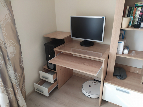 Компьютерный стол Джаз-24 левый дуб молочный фото покупателя 38