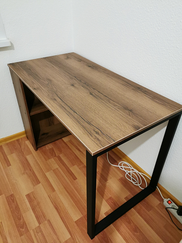 Письменный стол Битти Лофт 116х60х75 дуб вотан / белый матовый фото покупателя 68