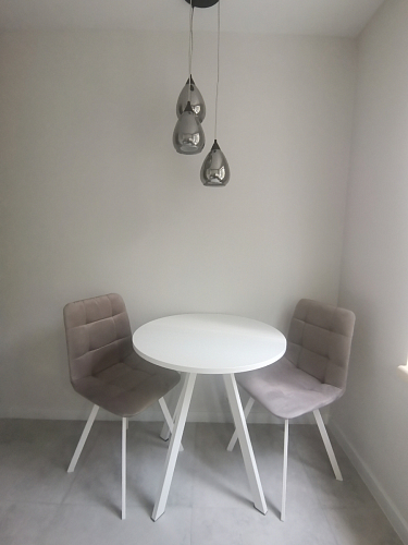 Стул на металлокаркасе Чилли К светло-серый велюр / черный каркас фото покупателя 883