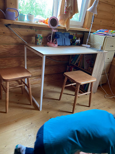 Письменный стол Фред Лофт черный матовый / дуб делано темный фото покупателя 11