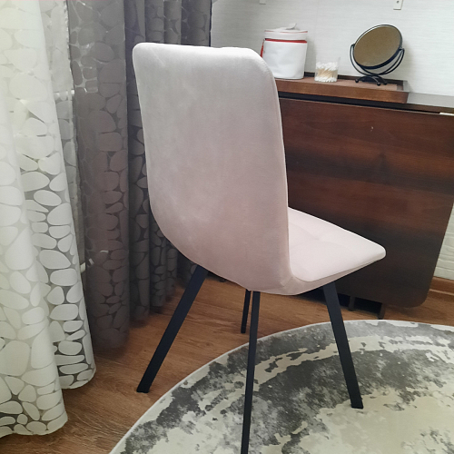 Стул на металлокаркасе Чилли черный / голубой фото покупателя 1377