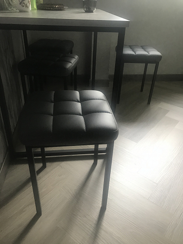 Табурет Байя рогожка графит / черный матовый фото покупателя 7