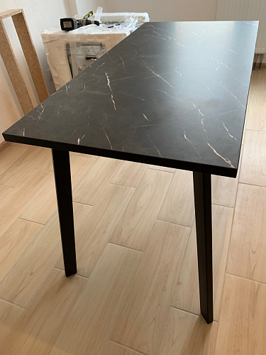 Стол Тринити Лофт 120 32 мм дуб галифакс табако / черный матовый фото покупателя 535