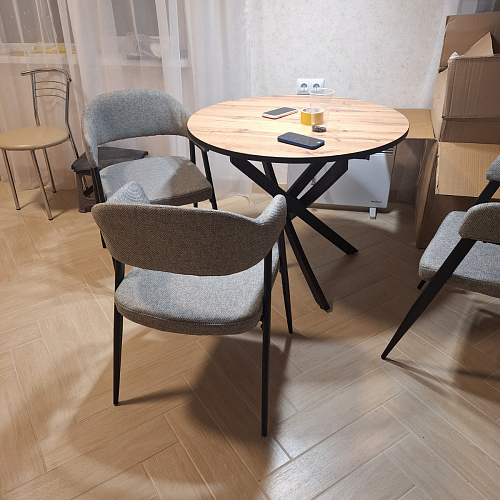 Стул на металлокаркасе Twin brown / black фото покупателя 26