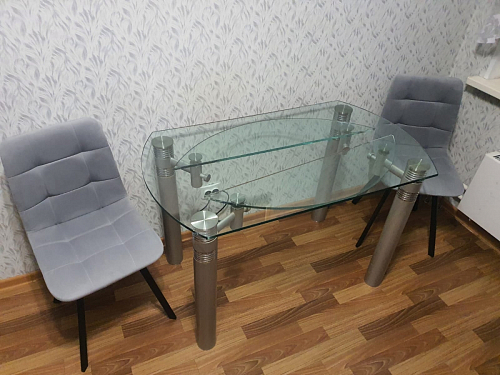 Стул на металлокаркасе Чилли К черный / зеленый фото покупателя 580