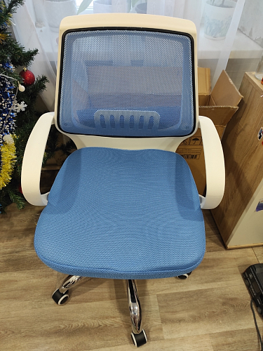 Компьютерное кресло Ergoplus light gray / white фото покупателя 46