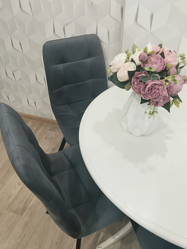 Стул на металлокаркасе Чилли синий / белый фото покупателя 1033