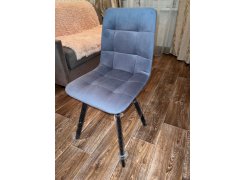 Стул на металлокаркасе Чилли синяя ткань / белый фото покупателя 275