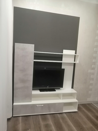 Готовая гостиная Jimenez дуб венге / белый глянец фото покупателя 57