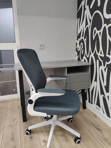 Компьютерное кресло Konfi light gray / blue / white фото покупателя 119