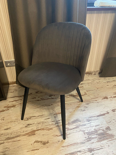 Стул на металлокаркасе Gabi 1 line light blue / black фото покупателя 33