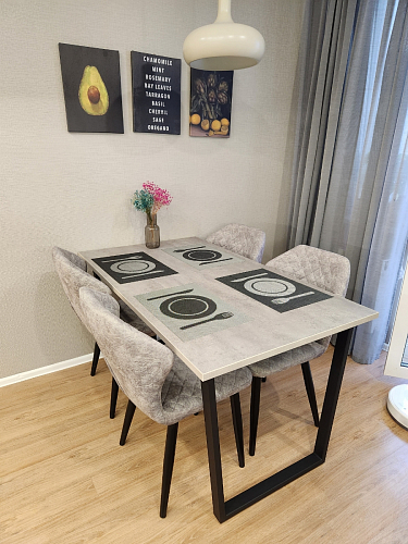 Деревянный стол Лота Лофт 120х75 белый матовый / дуб крафт золотой фото покупателя 932