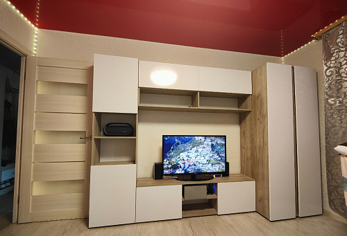 Модульная гостиная Алетра дуб крафт серый / глянец белый комплектация 1 фото покупателя 4