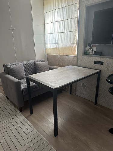 Стол Центавр дуб галифакс / черный матовый фото покупателя 27