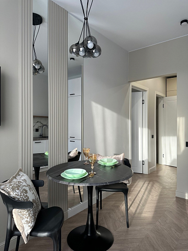 Стол Тулип 90х73 дуб вотан / белый фото покупателя 51