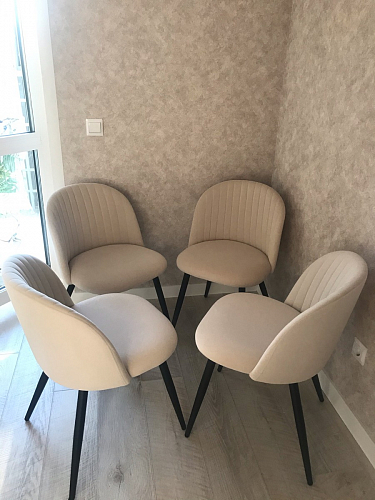 Стул на металлокаркасе Gabi green / black / silver фото покупателя 123