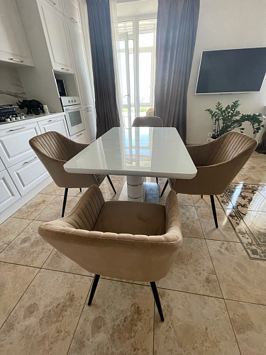 Стул на металлокаркасе Slam dark beige фото покупателя 9