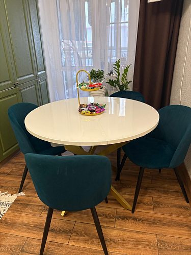 Стул на металлокаркасе Gabi 1 dark gray / black фото покупателя 638