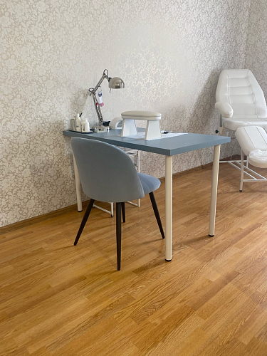 Стул на металлокаркасе Gabi 1 line light blue / black фото покупателя 249