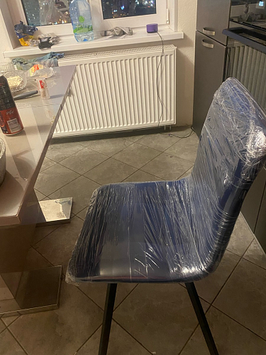 Стул на металлокаркасе Чилли К кирпичный / черный фото покупателя 249